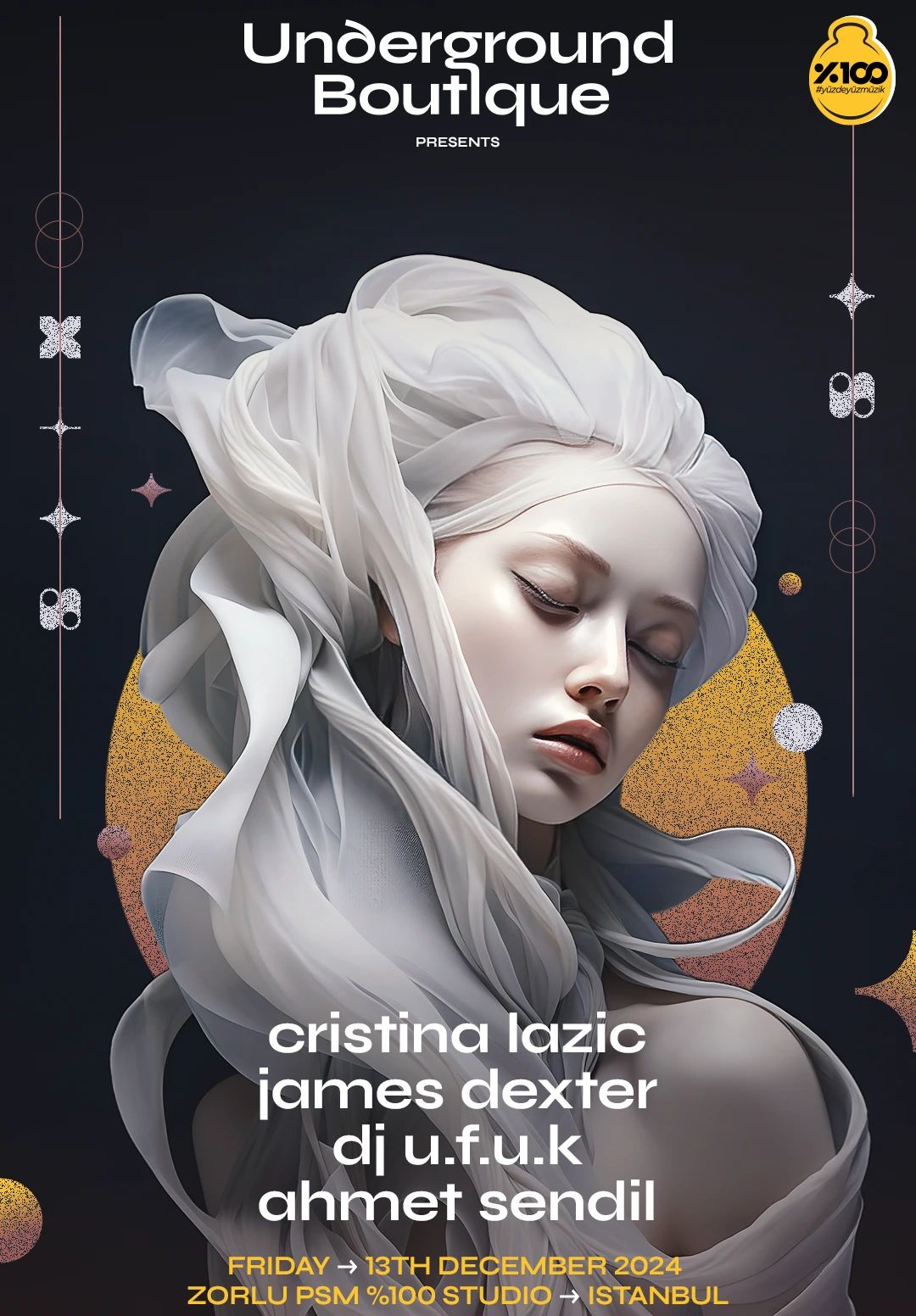 Underground Boutique Presents : James Dexter & Cristina Lazic @Zorlu PSM %100 Studio