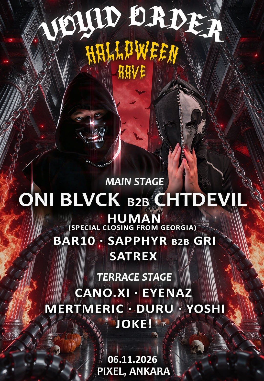 VOYID ORDER: Special Halloween Rave - On! BLVCK B2B CHTDEVIL