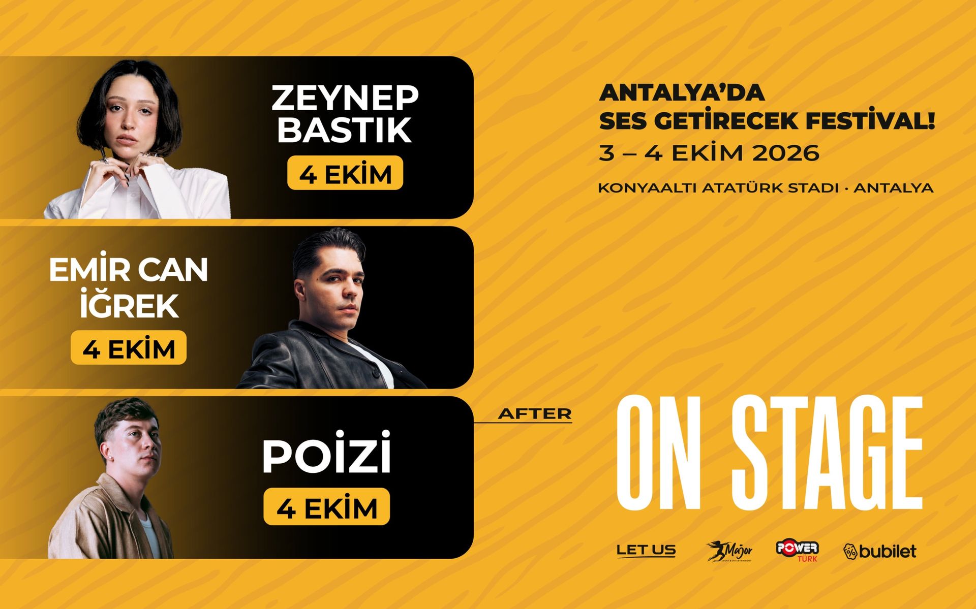 Zeynep Bastık & Emir Can İğrek & Poizi & Anka I ON STAGE ANTALYA 2026