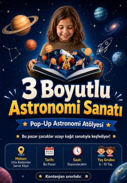 3 boyutlu Astronomi Sanatı: Pop-Up Astronomi Atölyesi!