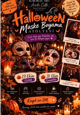 Auroray Art İle Halloween Maske Boyama Atölyesi