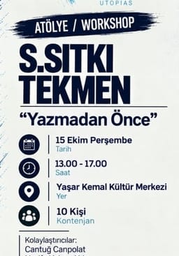 Yazmadan Önce. | 18. Ethos Tiyatro Festivali