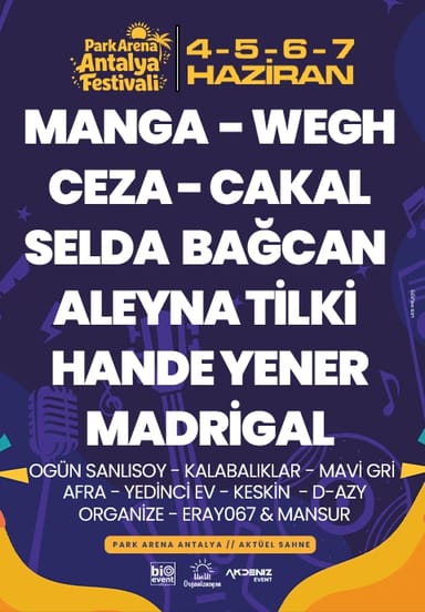 Park Arena Antalya Festivali etkinlikgörseli