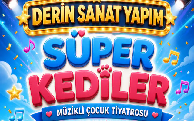 Süper Kediler Müzikli Çocuk Tiyatrosu etkinlik afişi