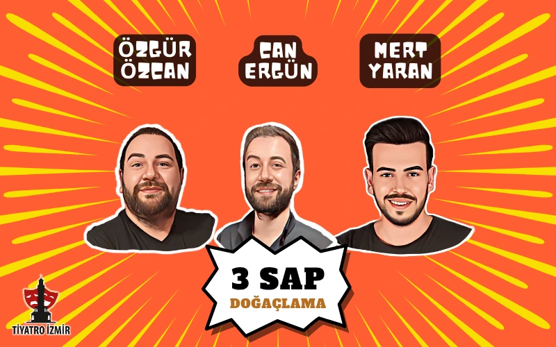 3 Sap Doğaçlama tiyatro afişi