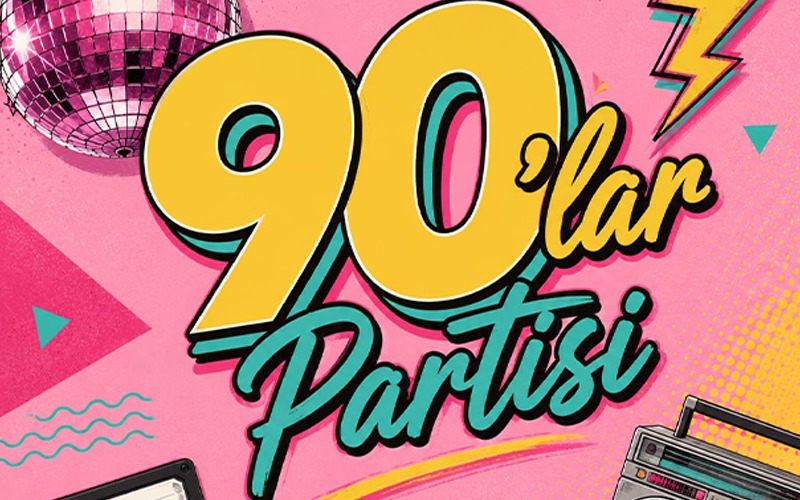 90'lar Partisi, 23 Ekim 2026, Holly Stone Performance Hall - Eskişehir, Eskişehir konser afişi