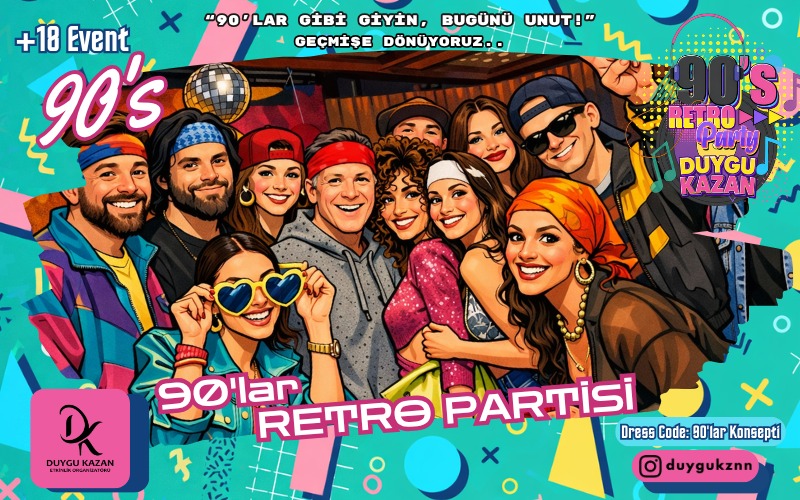 Duygu Kazan'la 90'lar Retrosu, 21 Ekim 2026, Alanya Holly Stone, Antalya konser afişi