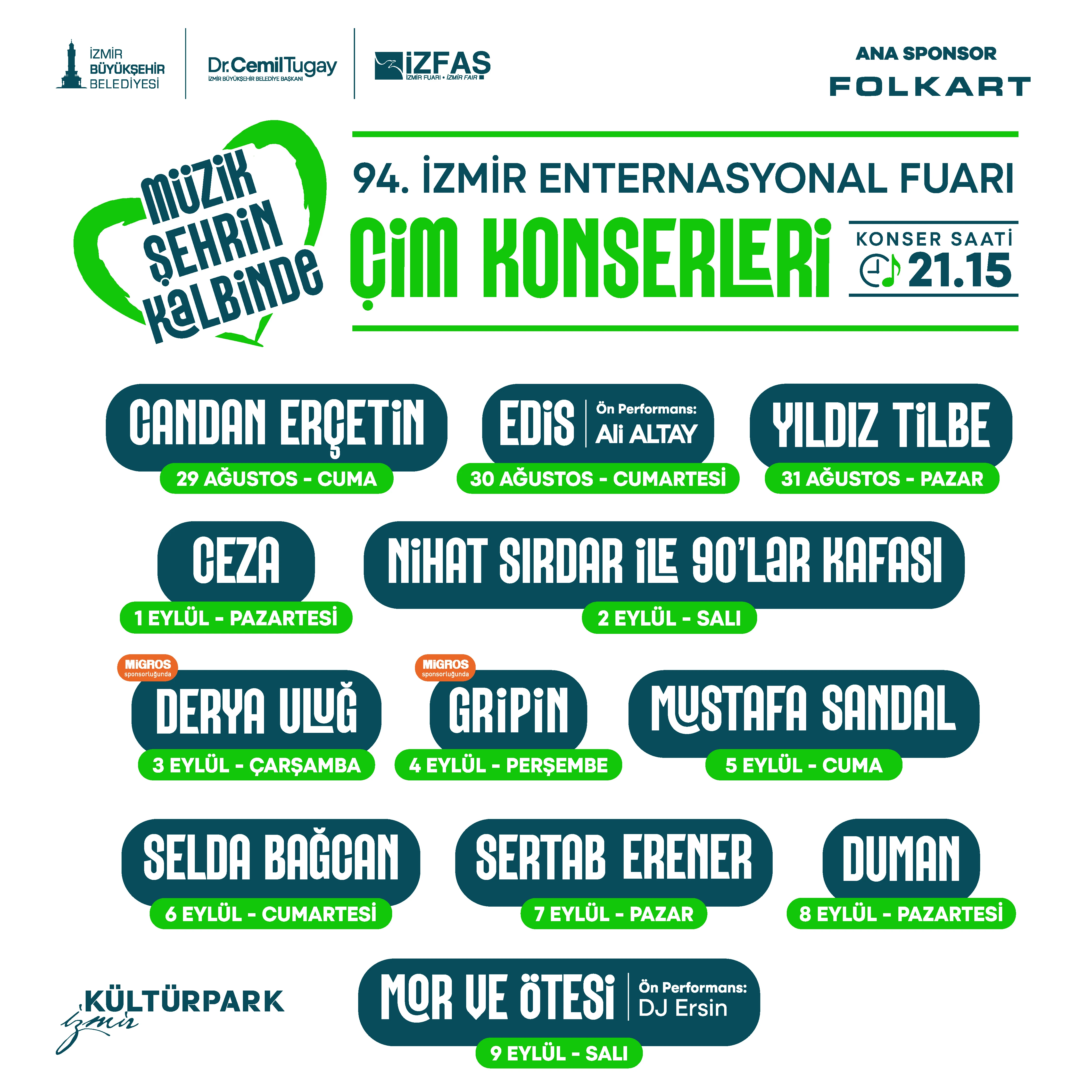 94. İzmir Enternasyonal Fuarı - Çim Konserleri -  - İzmir