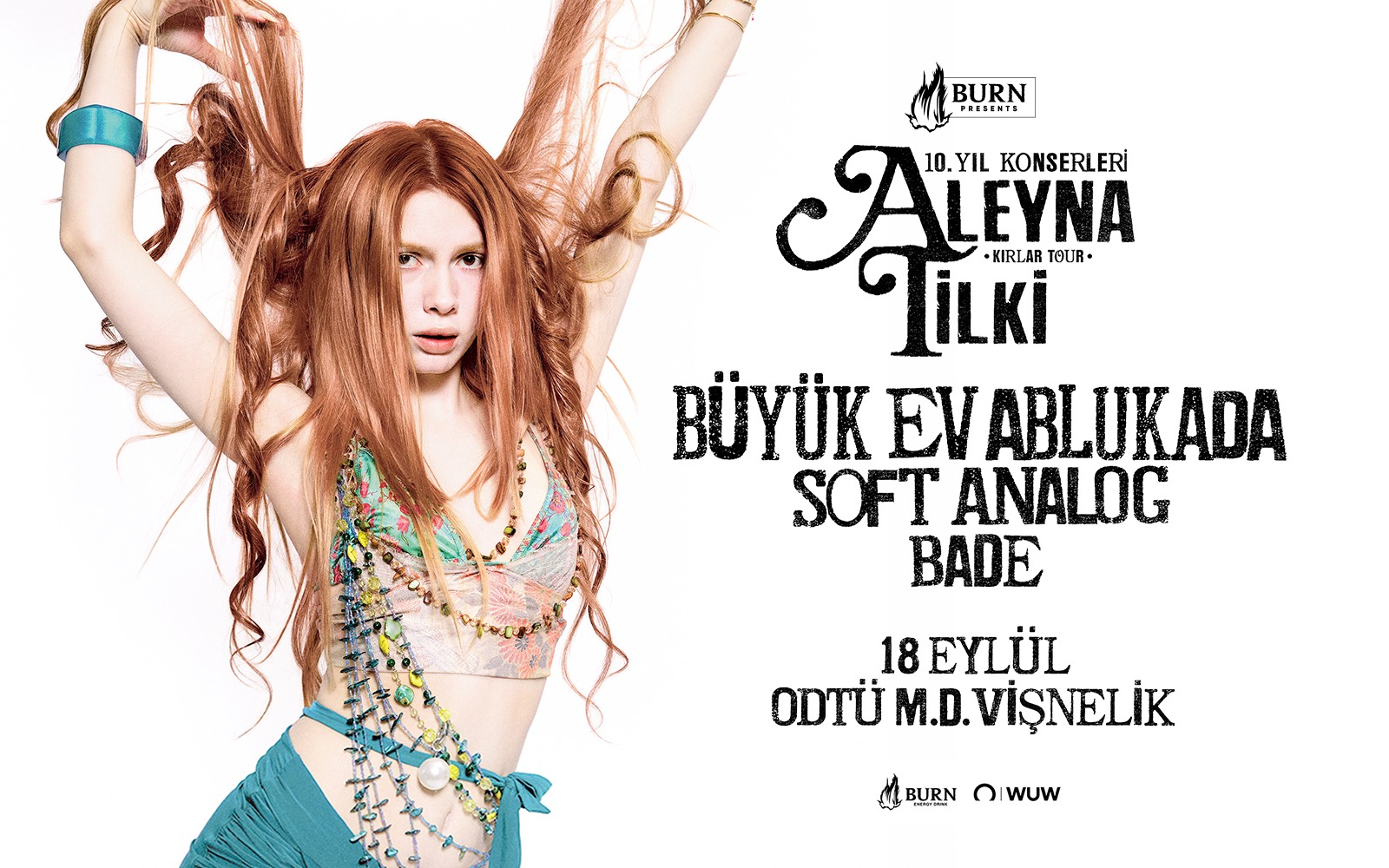 Aleyna Tilki 10. Yıl Konser Serisi Kırlar Turnesi, 18 Eylül 2026, ODTÜ MD Vişnelik, Ankara konser afişi