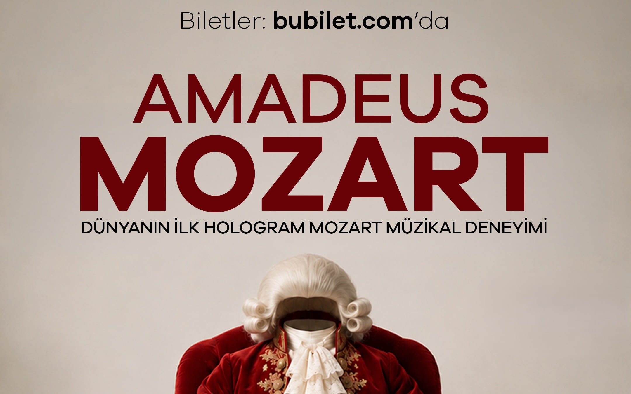 Amadeus Mozart Hologram Deneyimi, 18 Ekim 2026, Beyoğlu Sahne, İstanbul konser afişi