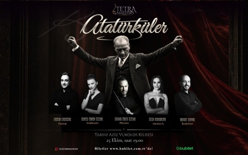 ATATÜRKÜLER, 25 Ekim 2026, Aziz Vukolos Kilisesi, İzmir konser afişi