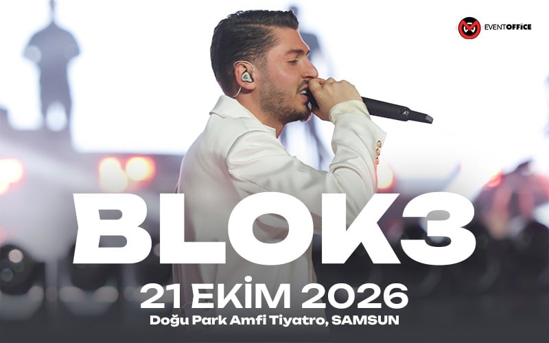 Blok3, 21 Ekim 2026, Samsun Doğu Park Amfi Tiyatro, Samsun konser afişi