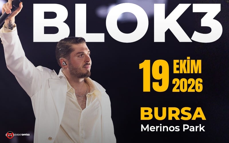 Blok3 Konseri, 19 Ekim 2026, Bursa Merinos Park, Bursa konser afişi