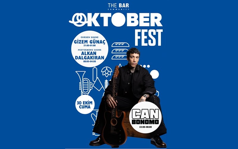 CAN BONOMO / OCTOBERFEST, 30 Ekim 2026, The Bar Kaleiçi, Antalya konser afişi
