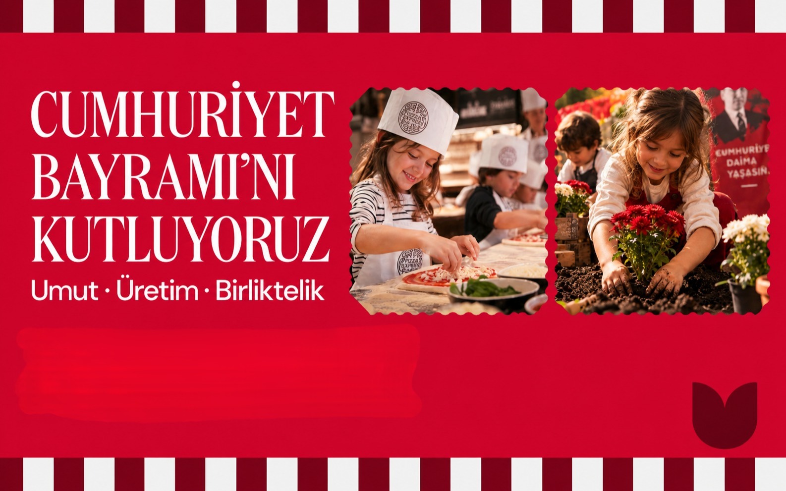 Cumhuriyet Bayramı'nı Kutluyoruz & Pizza Atölyesi | PizzaExpress x Mudita