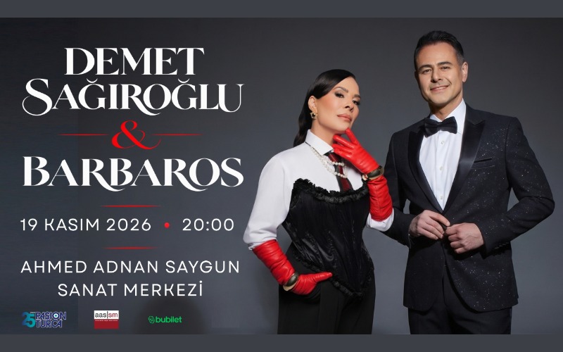 Demet Sağıroğlu & Barbaros, 19 Kasım 2026, Ahmed Adnan Saygun Center, İzmir konser afişi