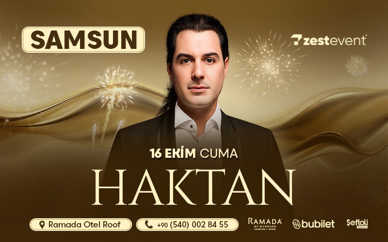 Haktan Konseri, 16 Ekim 2026, Ramada Plaza by Wyndham Samsun, Samsun konser afişi
