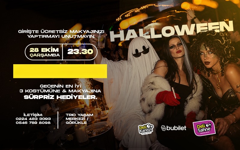 Halloween Party, 28 Ekim 2026, Deli Sahne Bursa, Bursa konser afişi
