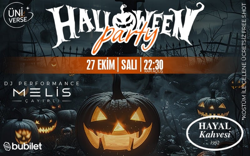 Halloween Party, 27 Ekim 2026, Hayal Kahvesi Uşak, Uşak konser afişi