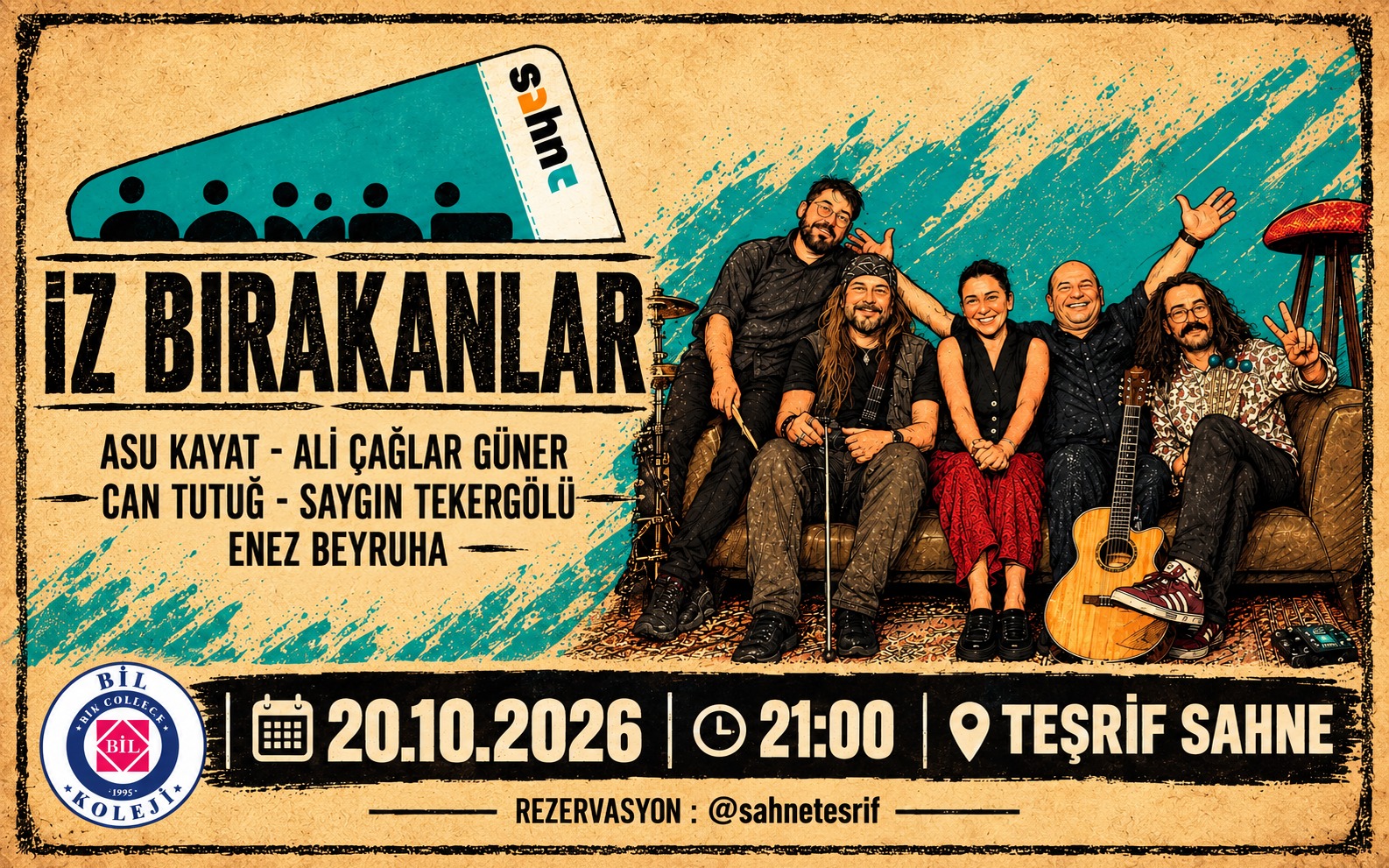 İz Bırakanlar, 20 Ekim 2026, Sahne Teşrif, Kırklareli konser afişi