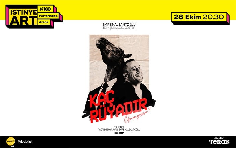 Kaç Rüyadır Uçamıyorum? -Emre Nalbantoğlu, 28 Ekim 2026, İstinyeArt %100 Performans Arena, İzmir konser afişi