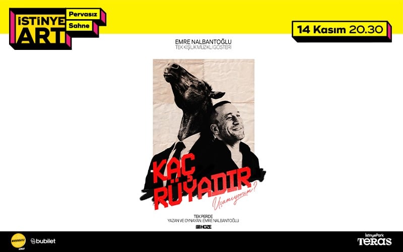 Kaç Rüyadır Uçamıyorum? -Emre Nalbantoğlu, 14 Kasım 2026, İstinyeArt Pervasız Sahne, İzmir konser afişi