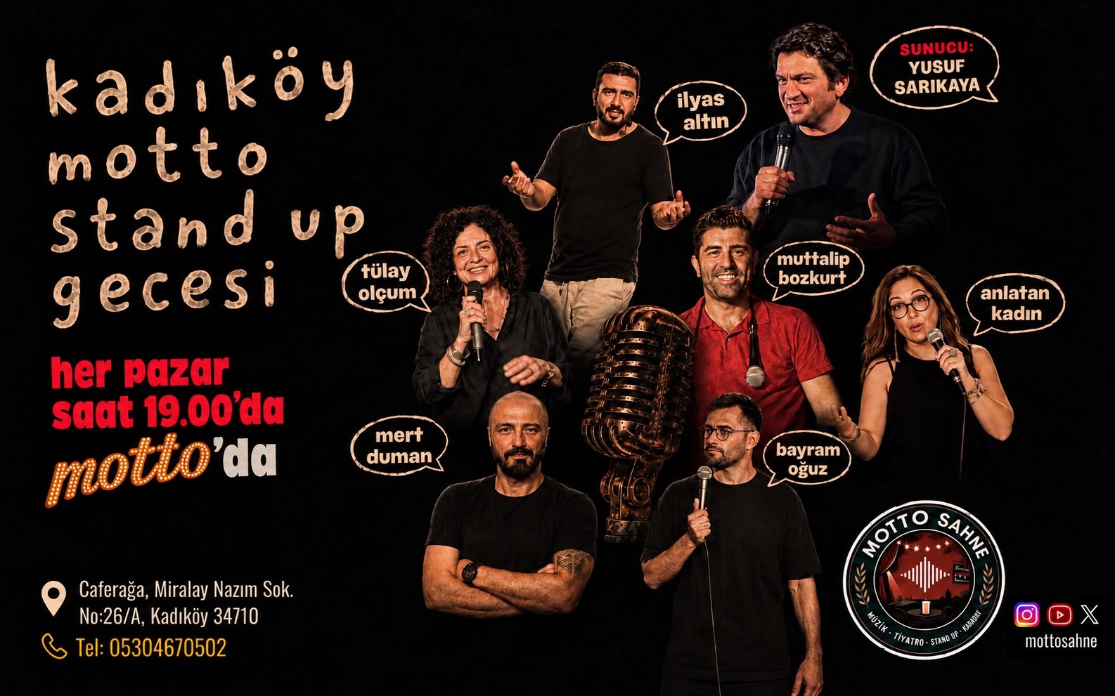 Kadıköy Motto Stand-Up Her Pazar tiyatro afişi