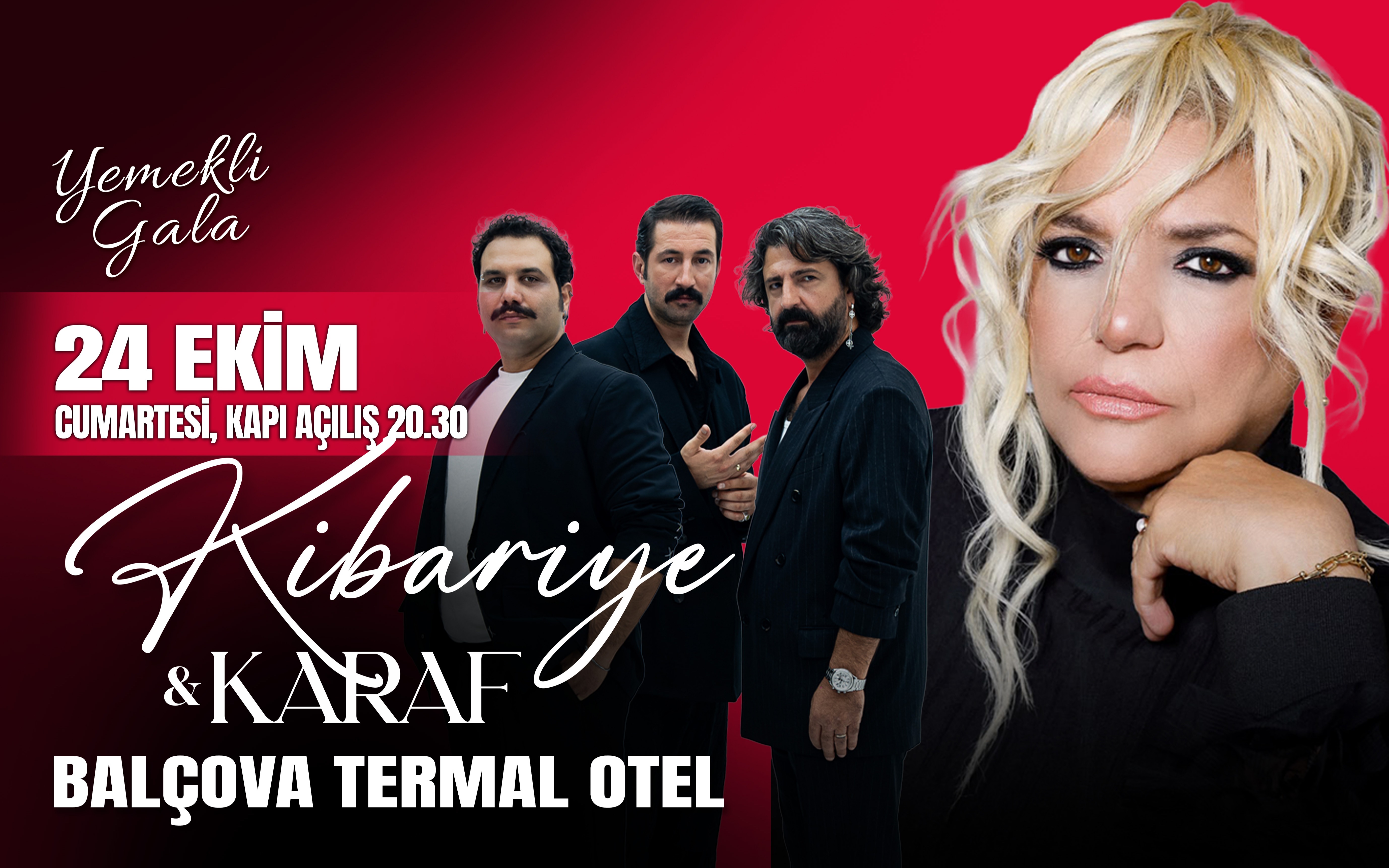 Kibariye - Karaf Konseri, 24 Ekim 2026, Balçova Termal Otel, İzmir konser afişi