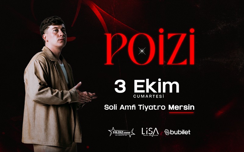 Poizi, 3 Ekim 2026, Mezitli Belediyesi Açık Hava Tiyatrosu, Mersin konser afişi