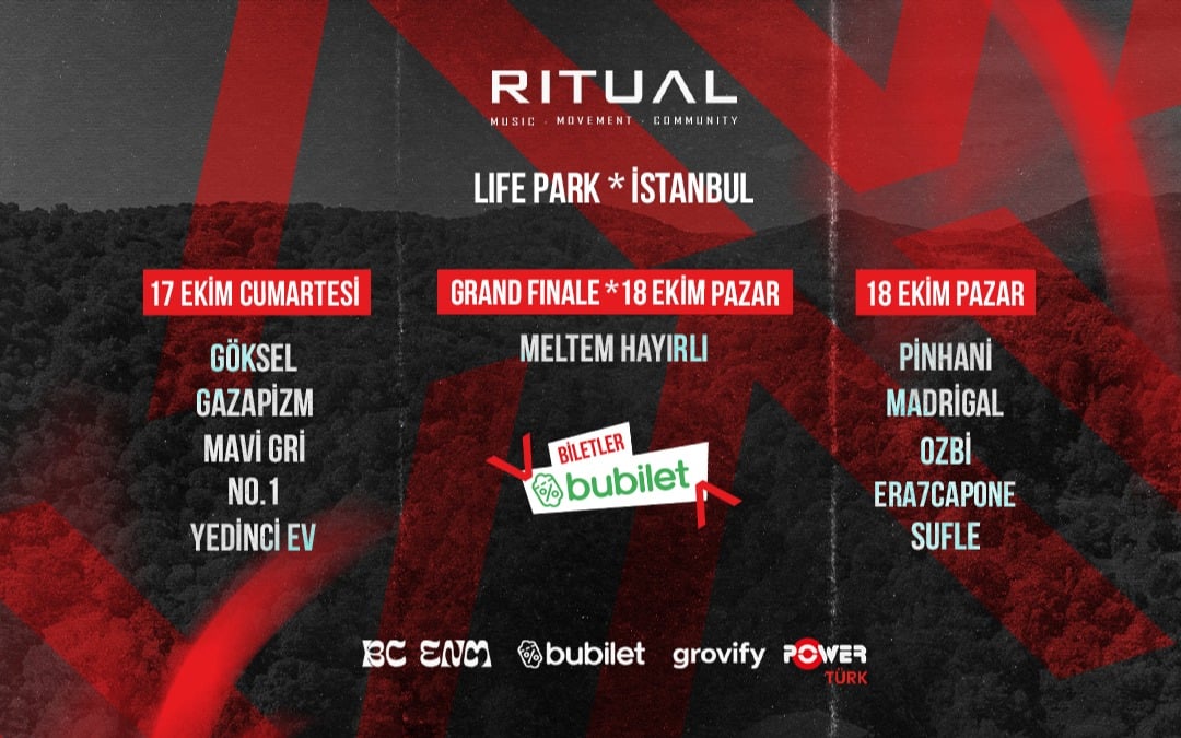 RITUAL FEST LİFE PARK, 17 Ekim 2026, Life Park, İstanbul konser afişi