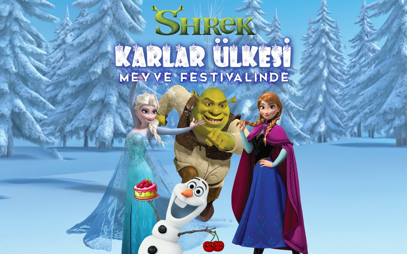 Shrek Karlar Ülkesi Meyve Festivalinde Çocuk Oyunu